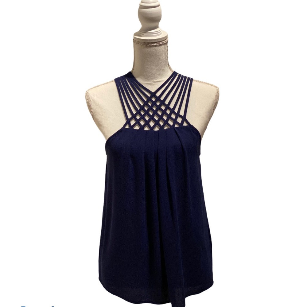 Sweet Wanderer- Royal Blue, Sleeveless Blouse -A